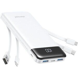 Portable Charger with Built in Cables, Portable Charger with Cords Wires Slim
